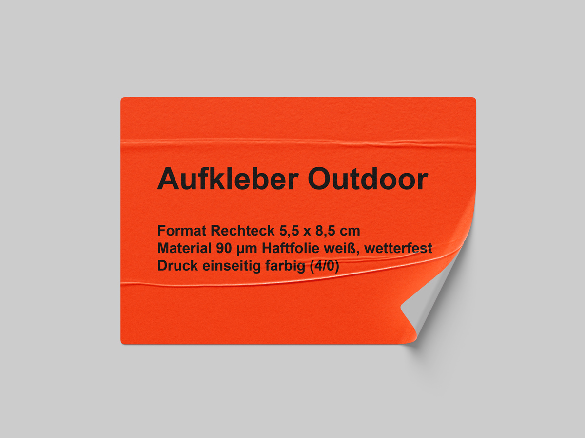 Aufkleber Outdoor