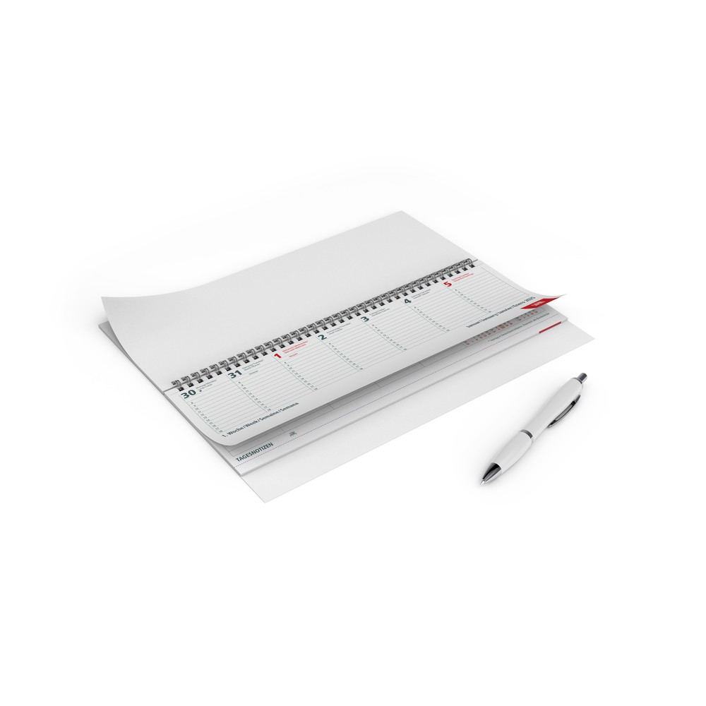 Tischkalender A5 Wire-O Rückenstütze